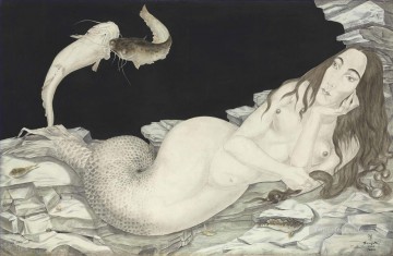 La Sirene Leonard Tsuguharu Foujita Japanese Oil Paintings